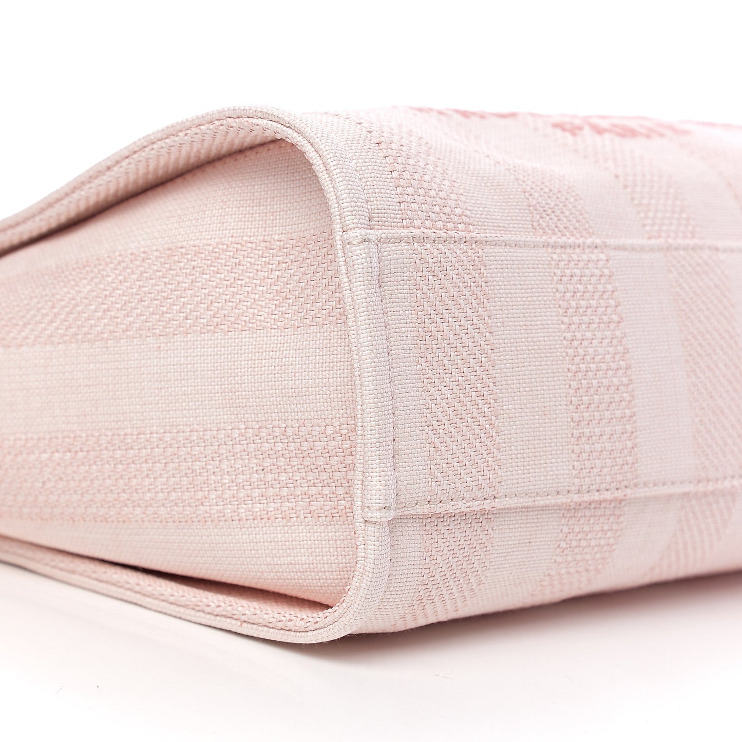 Mixed Fibers Striped Small Deauville Tote Light Pink