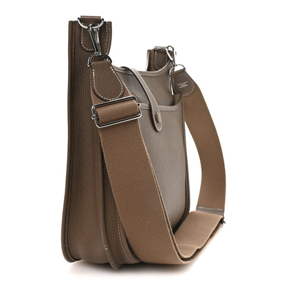 Hermes Taurillon Clemence Evelyne III PM Etoupe 3 of 11