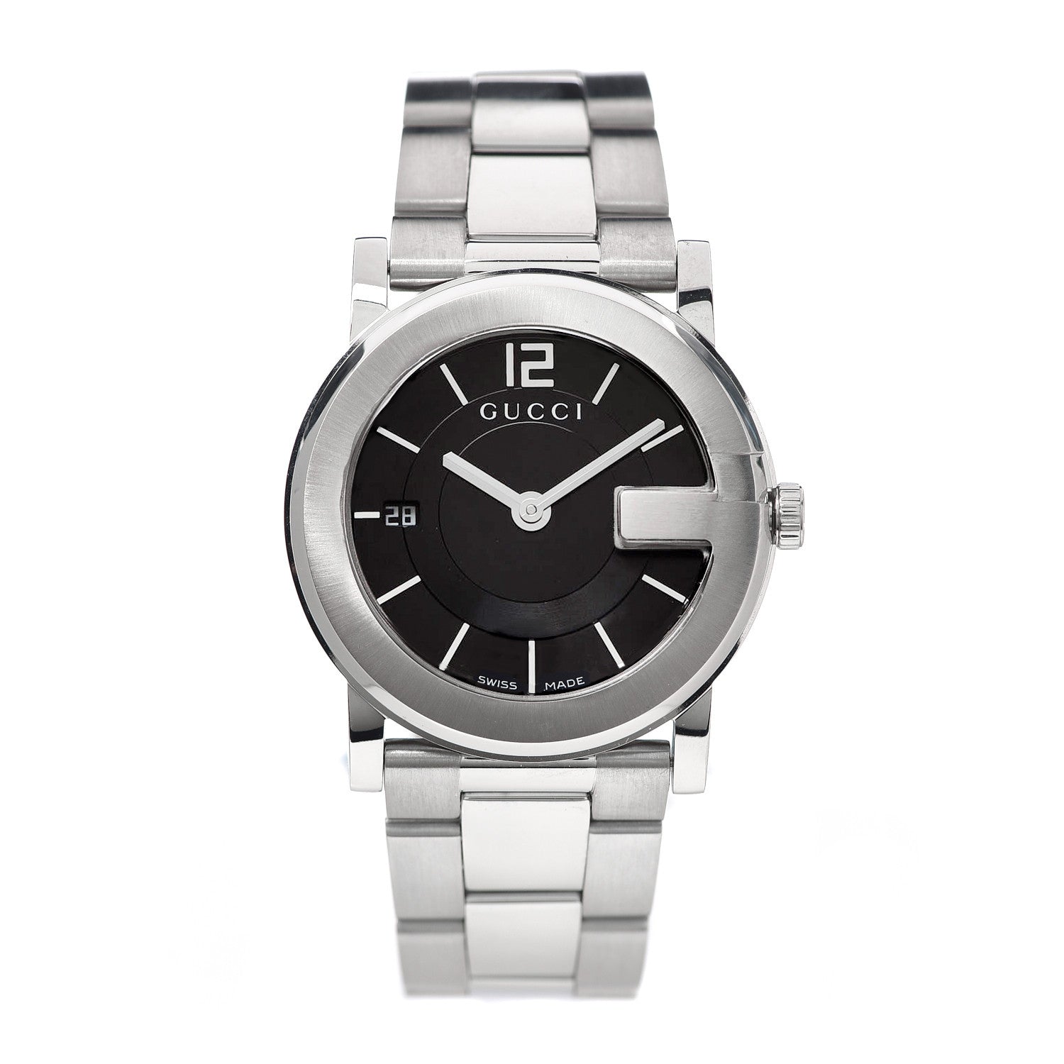 Gucci Stainless Steel 36mm G-Round Quartz Watch Black 1 of 6