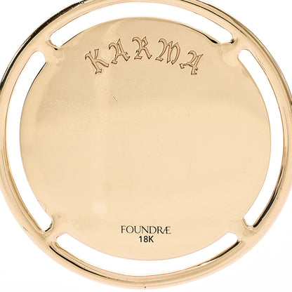 Foundrae 18K Yellow Gold Large Karma Medallion Pendant 4 of 4
