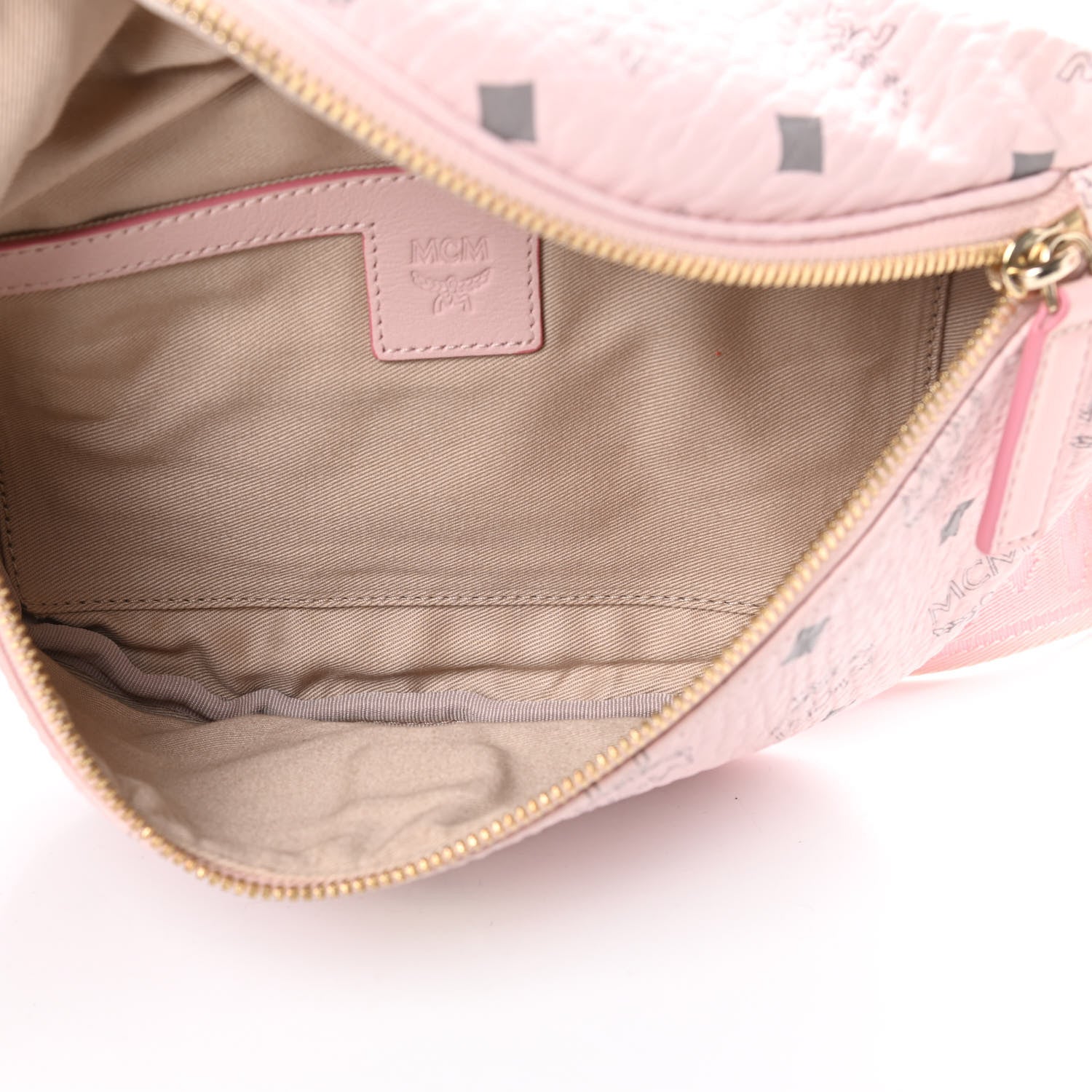 MCM Visetos Small Fusten Belt Bag Powder Pink 5 of 10