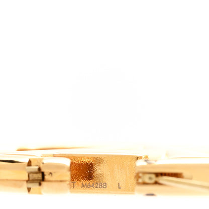 Louis Vuitton Metal Louise Hoop Earrings Gold 4 of 5