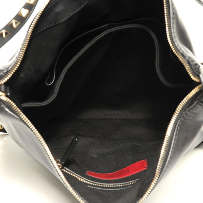Valentino Garavani Vitello Small Rockstud Hobo Black 7 of 8