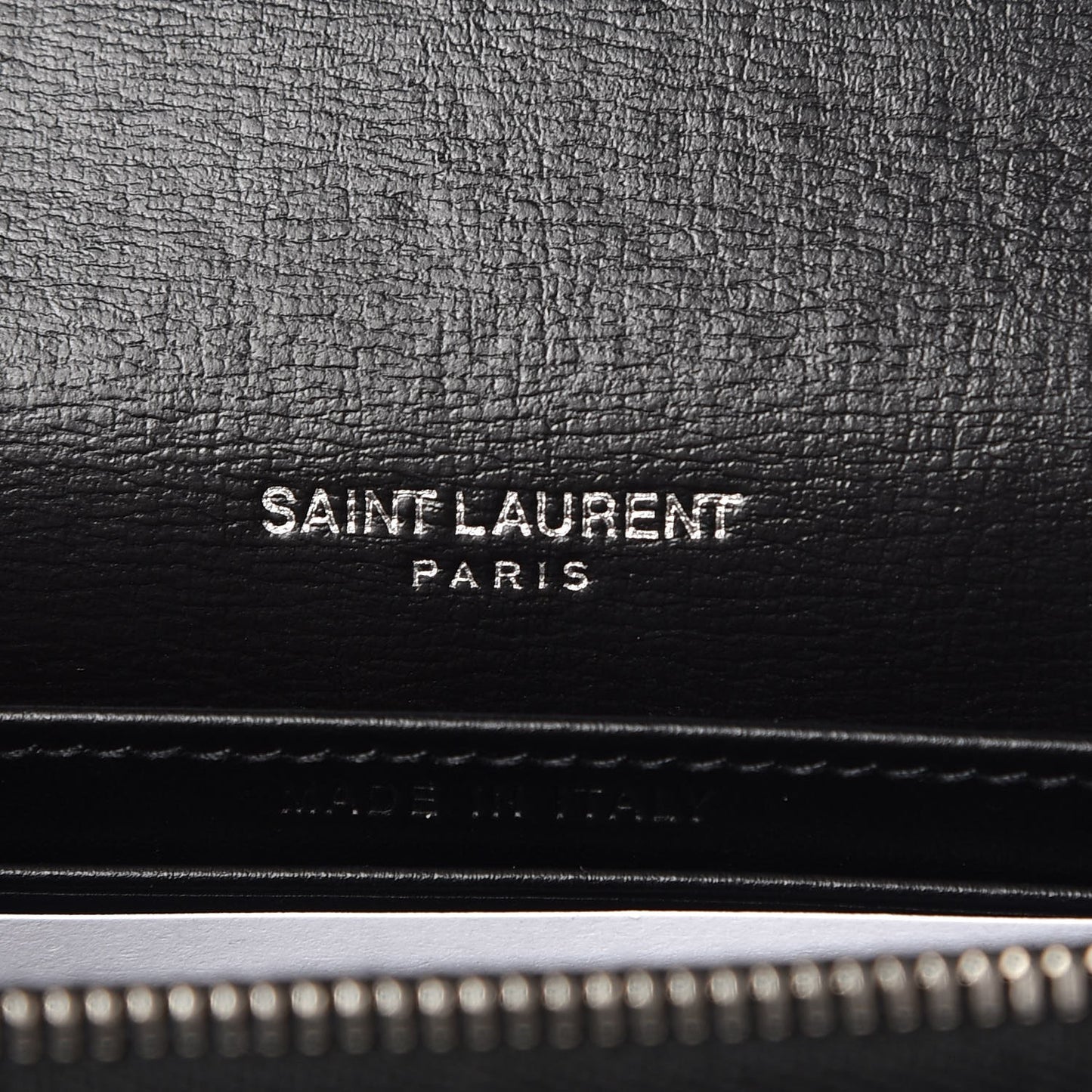 Calfskin Monogram Sunset Chain Wallet Black