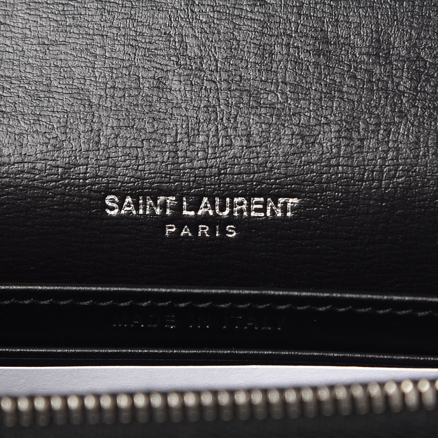 Saint Laurent Calfskin Monogram Sunset Chain Wallet Black 6 of 7