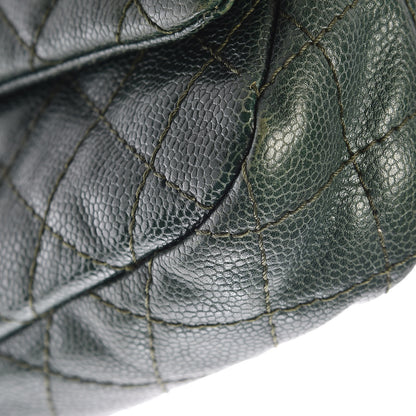 Chanel Iridescent Caviar Quilted Medium Chic Flap Green 13 of 15