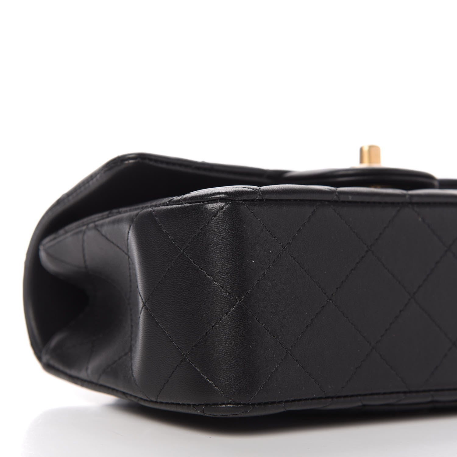 Chanel Lambskin Quilted Mini Top Handle Rectangular Flap Black 6 of 10