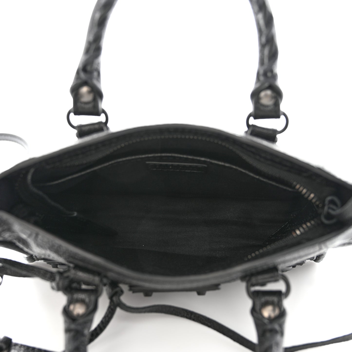 Chevre Black Metallic Edge Hardware Mini City Black
