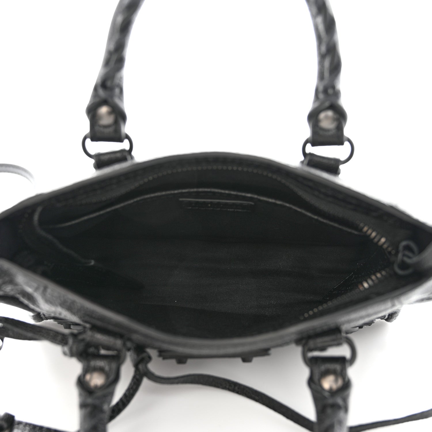 Balenciaga Chevre Black Metallic Edge Hardware Mini City Black 4 of 10