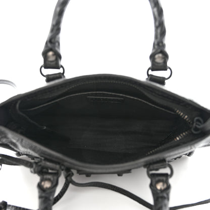 Balenciaga Chevre Black Metallic Edge Hardware Mini City Black 4 of 10