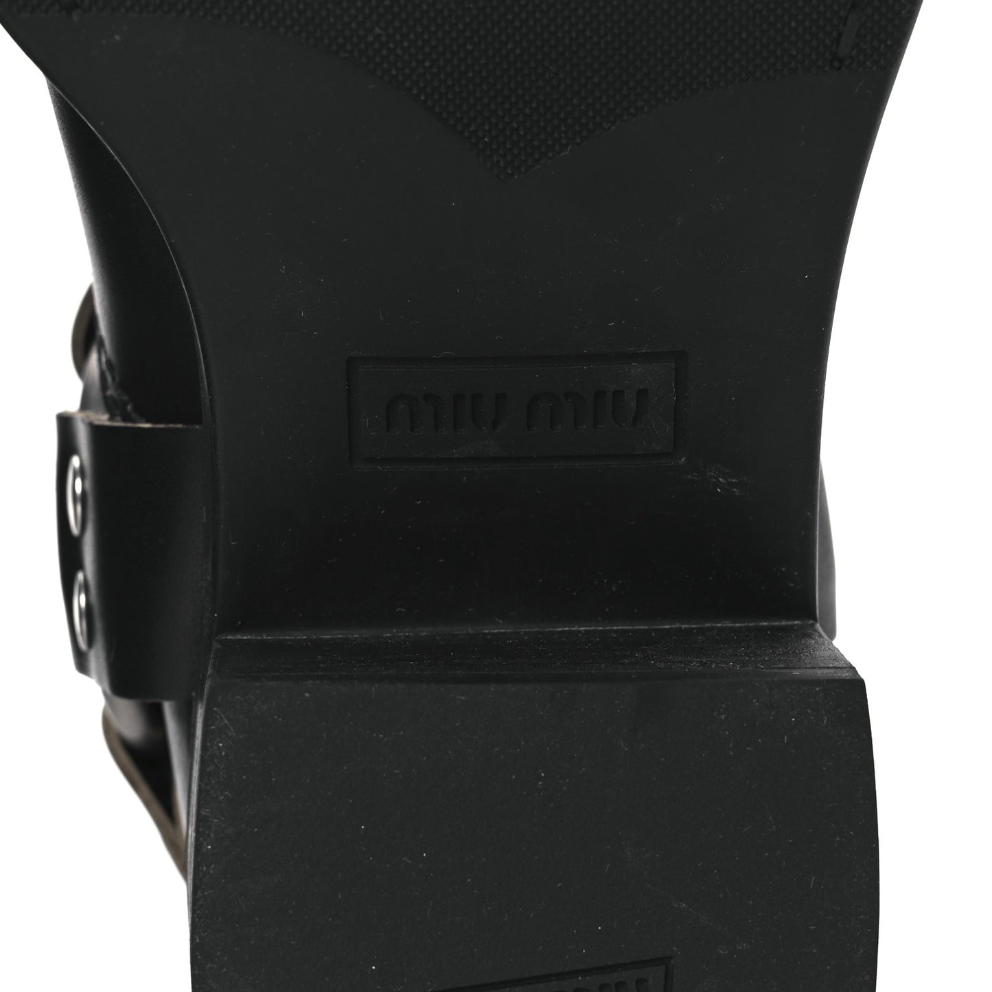 Calfskin Harness Engineer Boots 35 Black