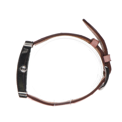 Hermes Stainless Steel Alligator 30.5mm Heure H Hour Quartz Watch Pink 6 of 11