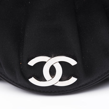 Chanel Satin Quilted Flap Clutch Black 13 of 14