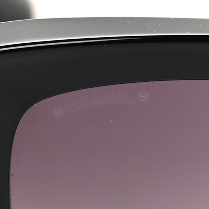 Chanel Acetate Rectangle Sunglasses 5435 Black 7 of 8