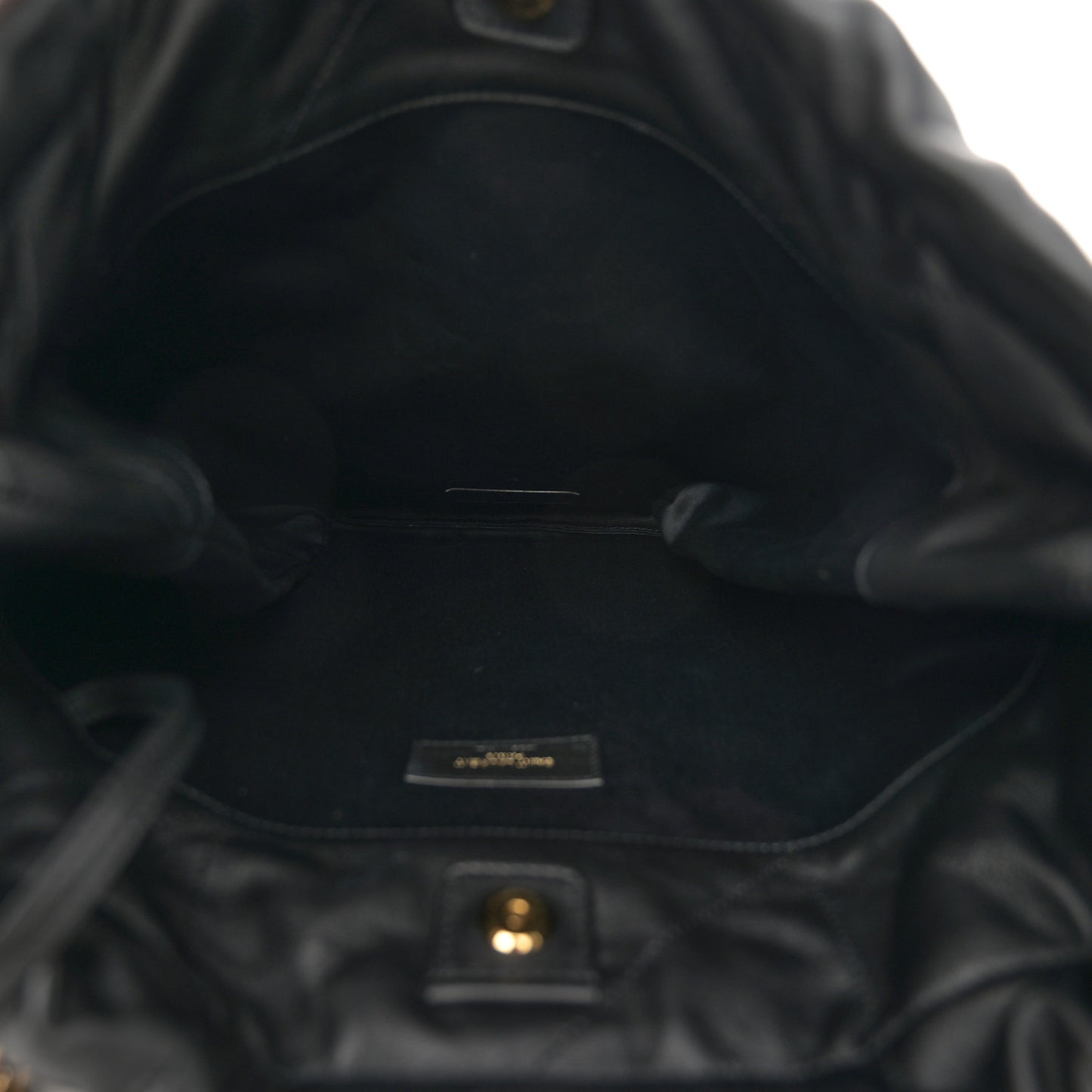 Lambskin Matelasse Monogram Medium Jamie 4.3 Pochon Black
