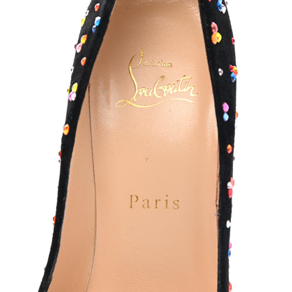 Christian Louboutin Veau Velour Dorissima Clair de Lune 120 Pumps 35.5 Black Multi 7 of 10