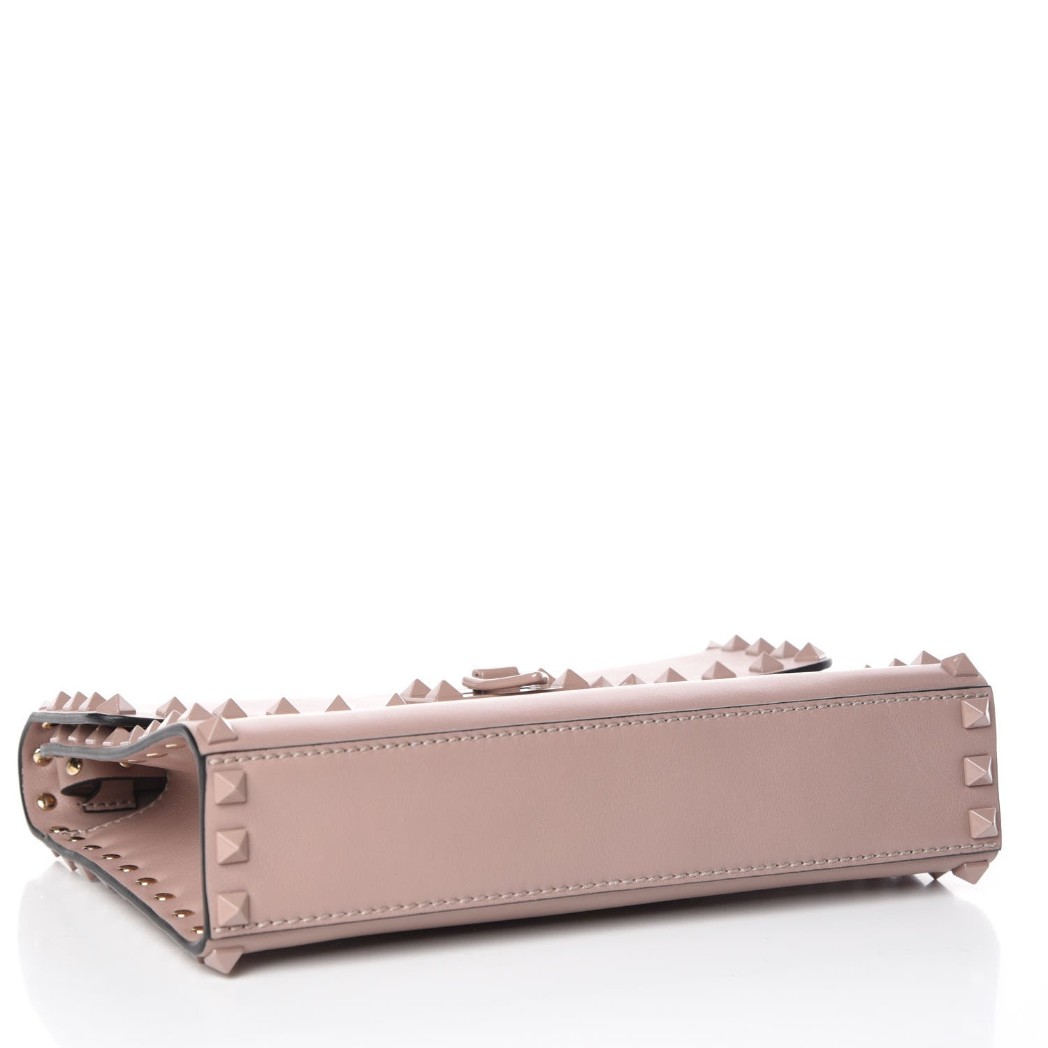Valentino Garavani Vitello Monochrome Medium Rockstud Flip Lock Crossbody Bag Poudre 4 of 8