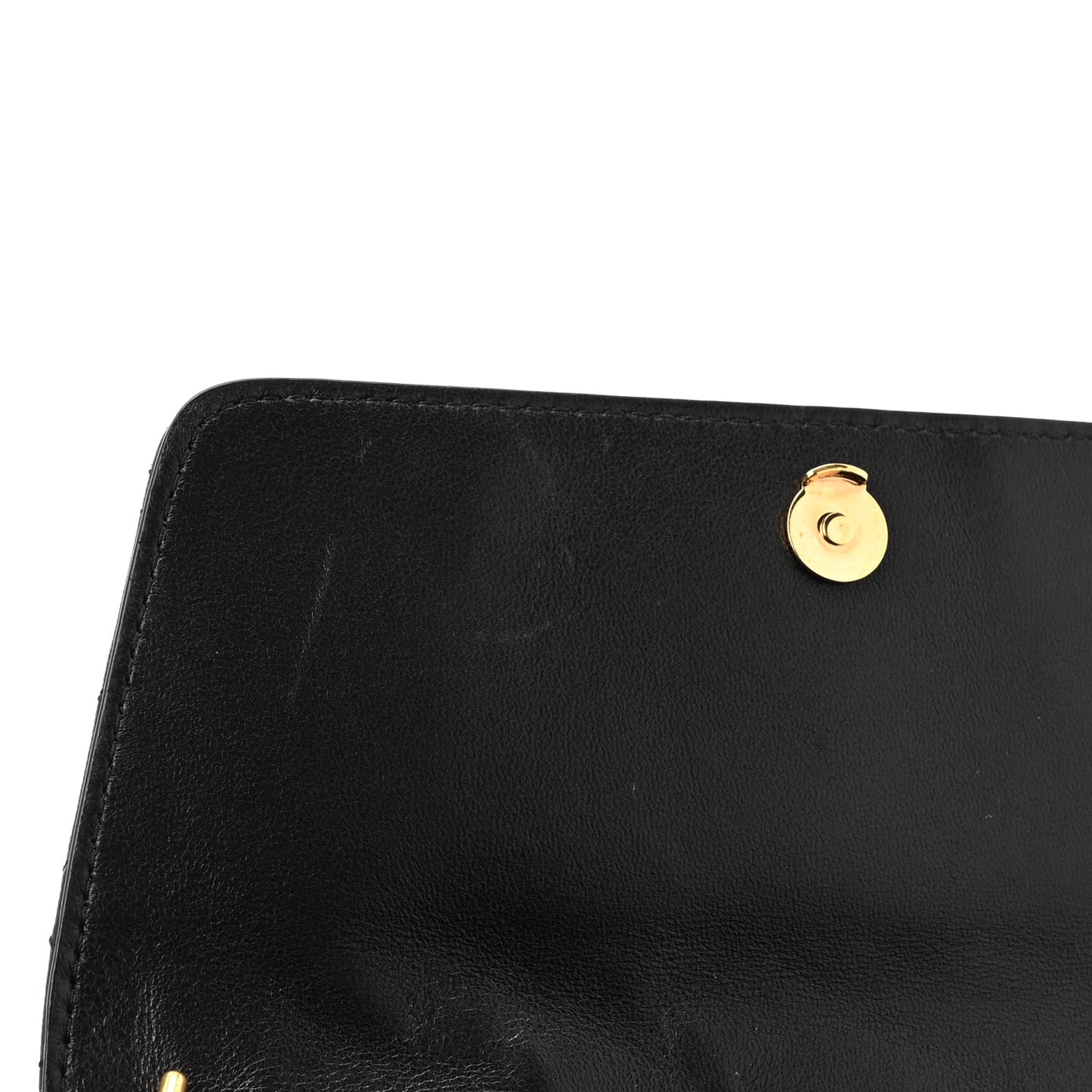 Lambskin Quilted Gaby Phone Holder Crossbody Bag Black