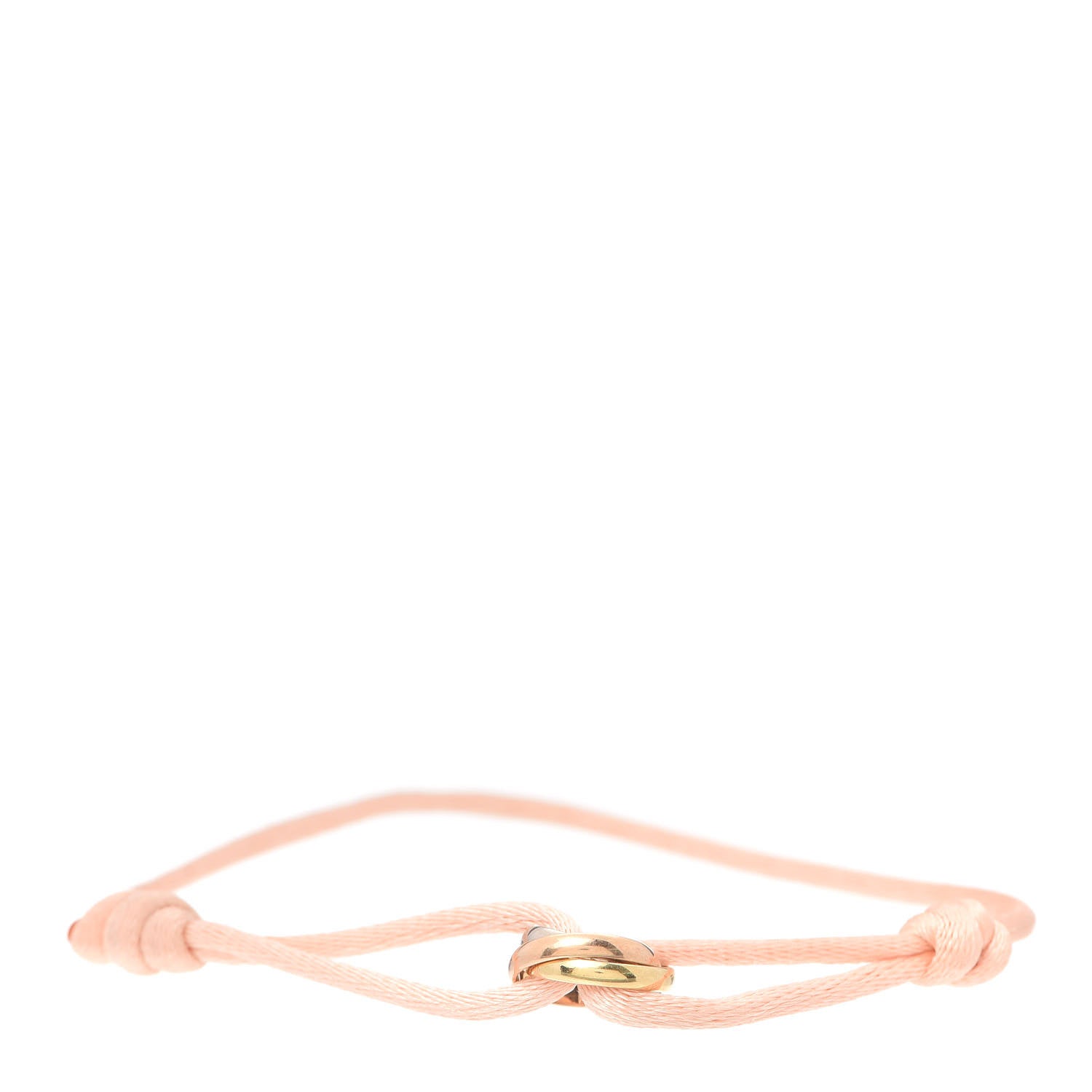 Cartier 18K Pink Yellow White Gold Trinity Adjustable Cord Bracelet Pink 1 of 5
