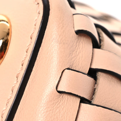 Fendi Vitello Grace Intreccio Mini Peekaboo Iconic Satchel Light Rose 14 of 14
