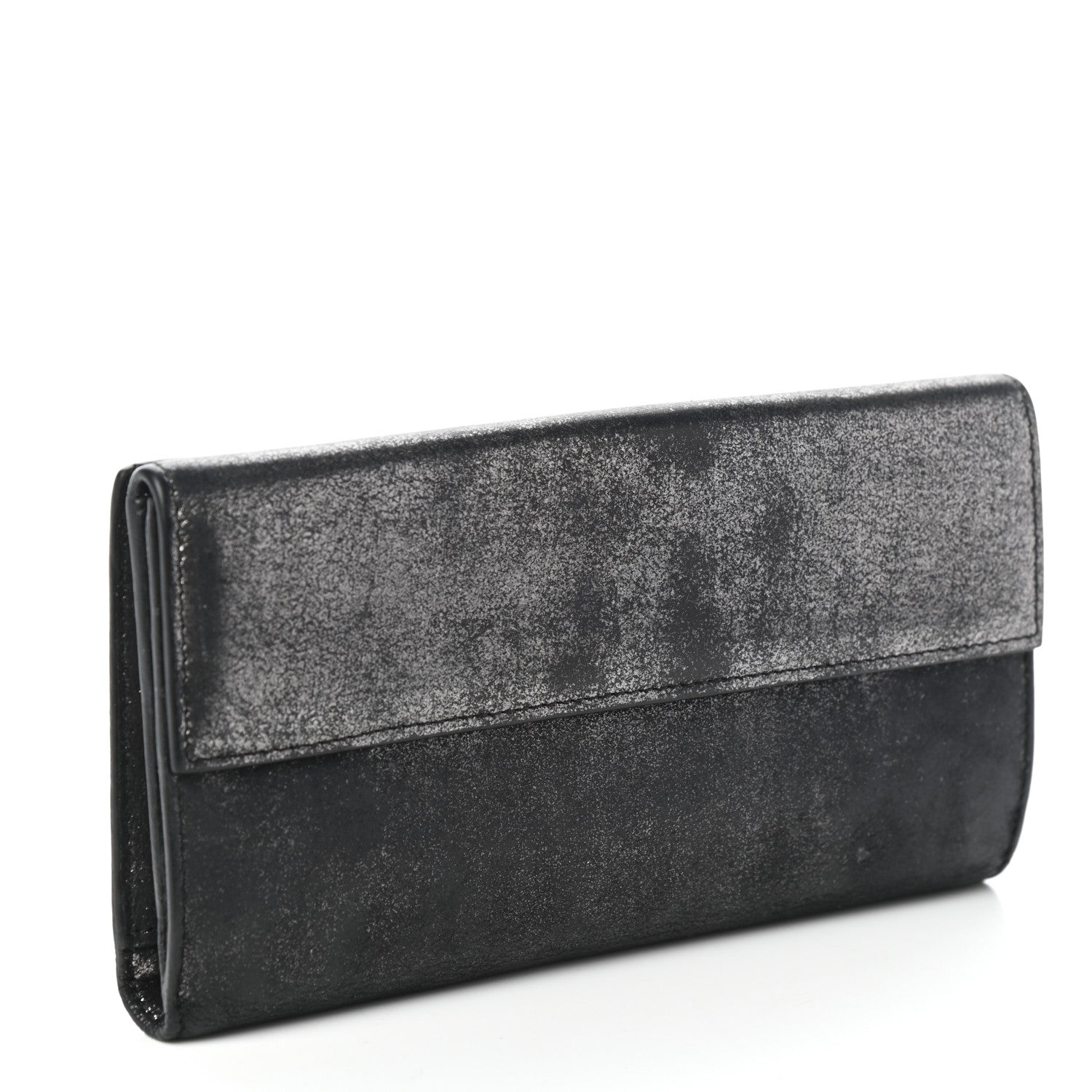 Balenciaga Metallic Calfskin Milkyway Platre Continental Wallet Black 3 of 6