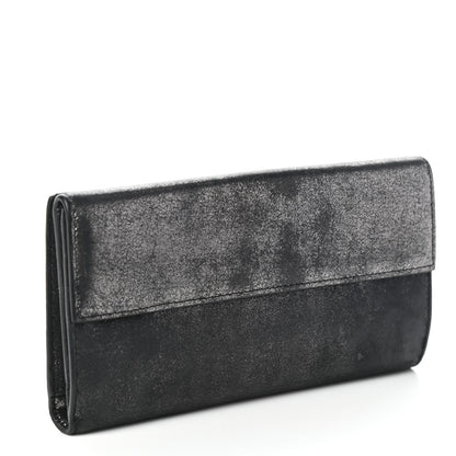 Balenciaga Metallic Calfskin Milkyway Platre Continental Wallet Black 3 of 6