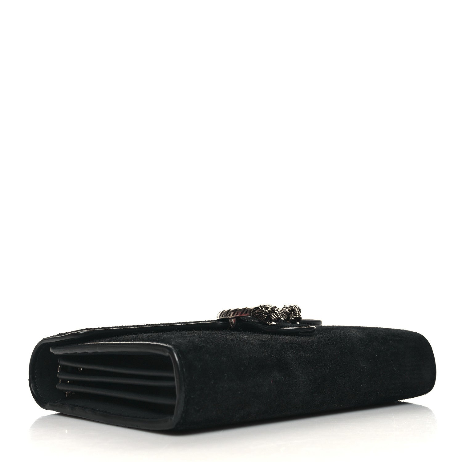 Gucci Suede Mini Dionysus Chain Wallet Black 4 of 12