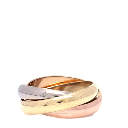 Cartier 18K Pink Yellow White Gold Classic Trinity Ring 51 5.75 3 of 6