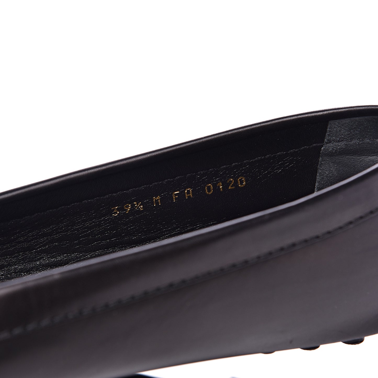 Calfskin Oxford Loafers 39.5 Black