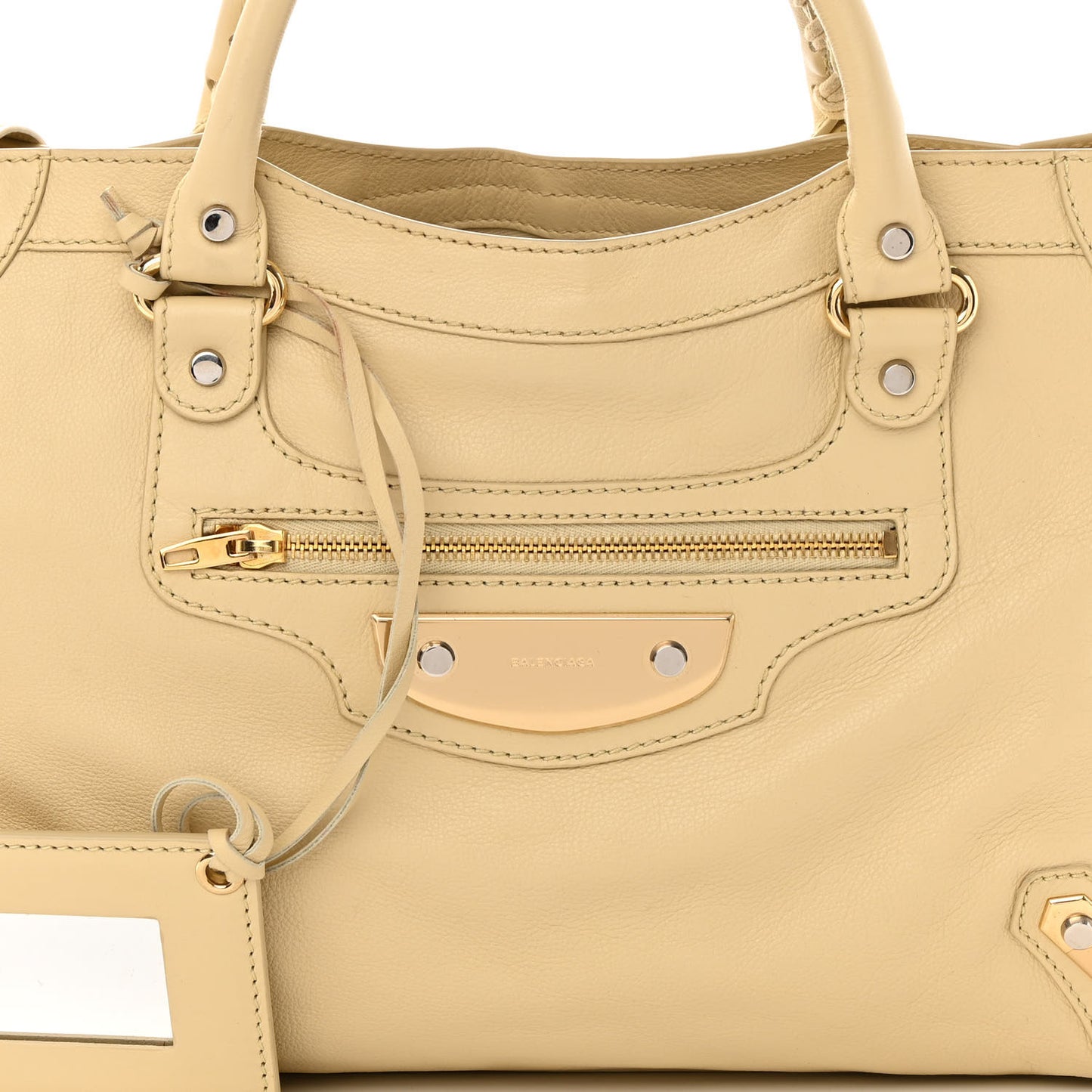 Veau Amp Plate Gold Hardware City Beige Argile