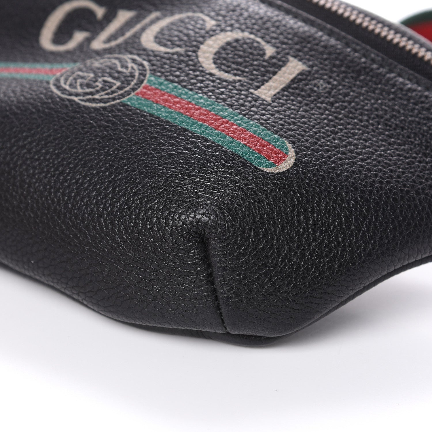 Gucci Grained Calfskin Small Logo Belt Bag Black 9 of 10