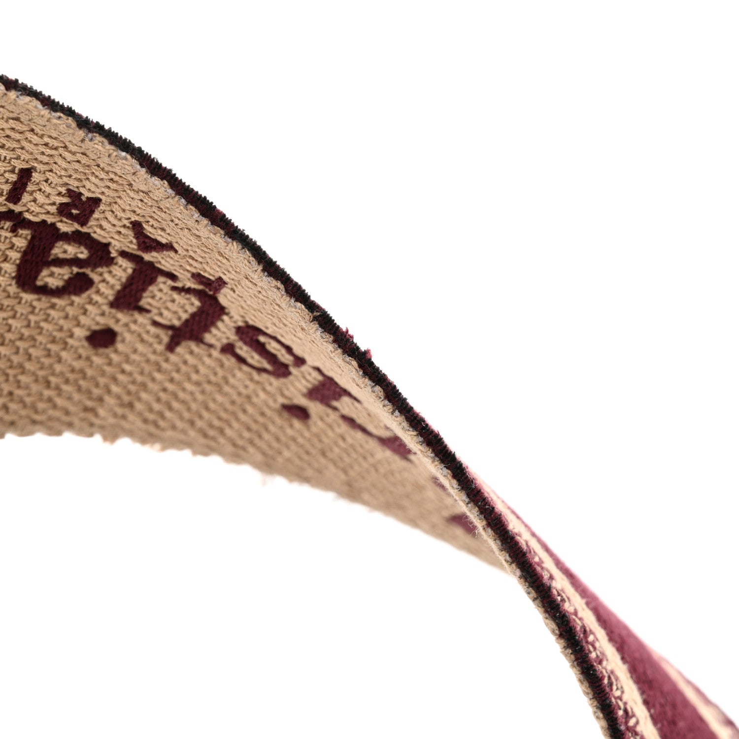 Christian Dior Canvas Embroidered Shoulder Strap Burgundy 6 of 6