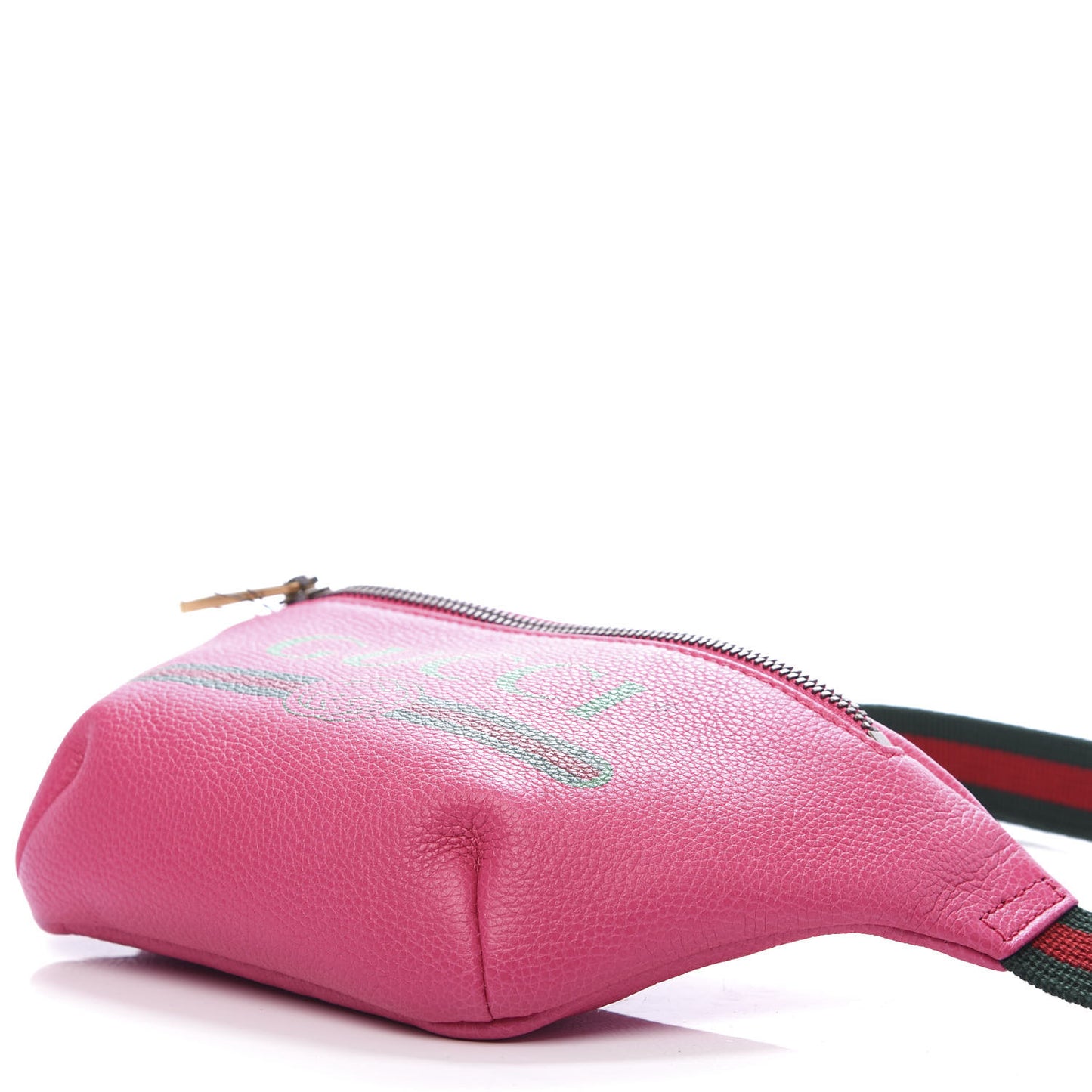 Grained Calfskin Small Logo Belt Bag Box Pink Green