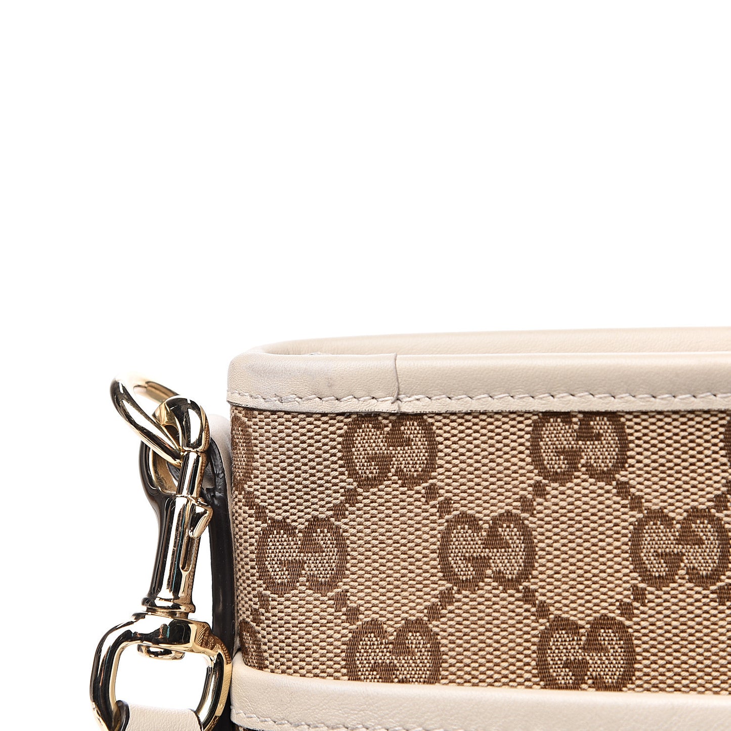 Monogram Medium Flat Messenger Bag Off White