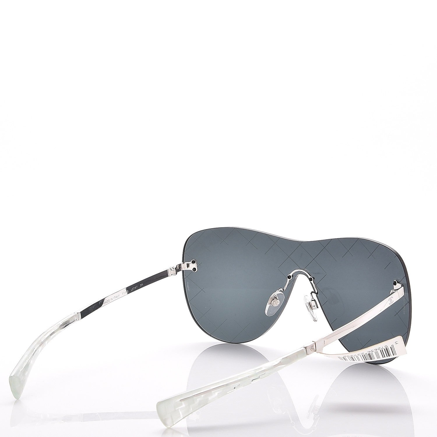Chanel Shield Runway Sunglasses 2747 Silver Grey 4 of 9