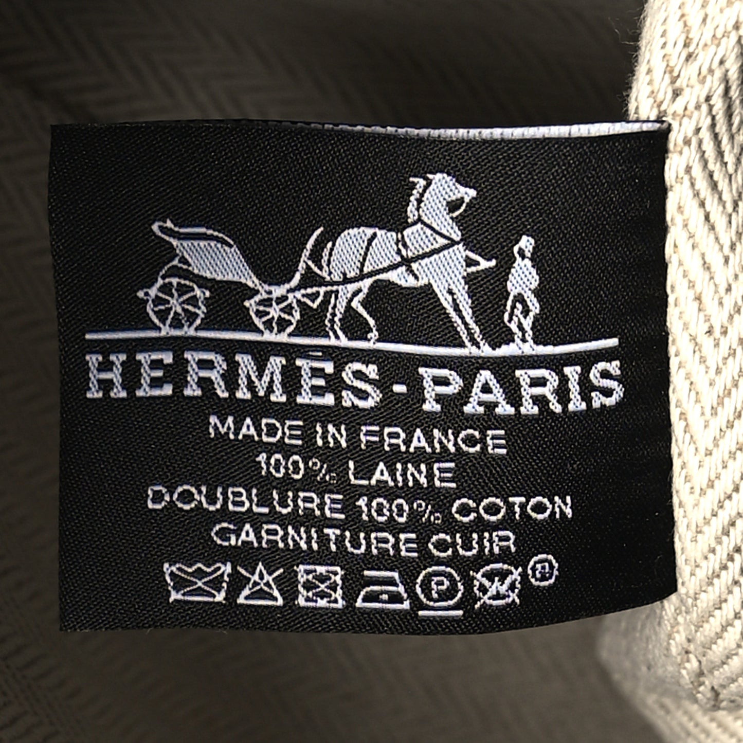 Wool Large Bride-A-Brac H Natte Pouch Bleu Abysse