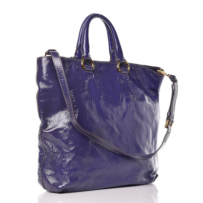 Prada Vernice Naplak Shopping Tote Iris 3 of 12