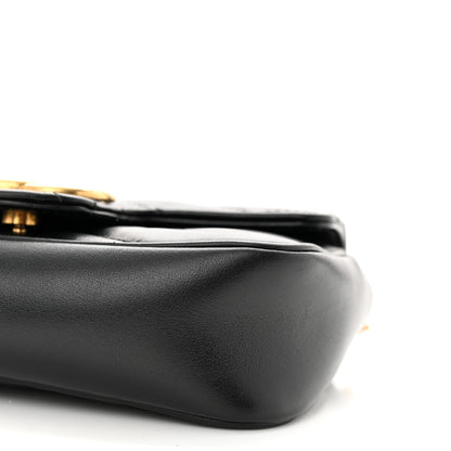 Gucci Calfskin Matelasse Super Mini GG Marmont Shoulder Bag Black 10 of 11
