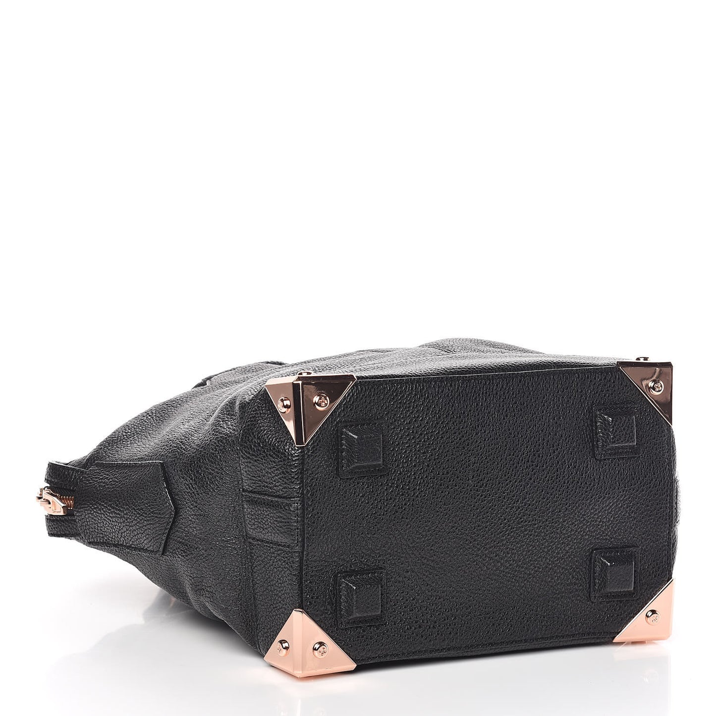 Pebbled Calfskin Small Emile Soft Black Rose Gold Hardware