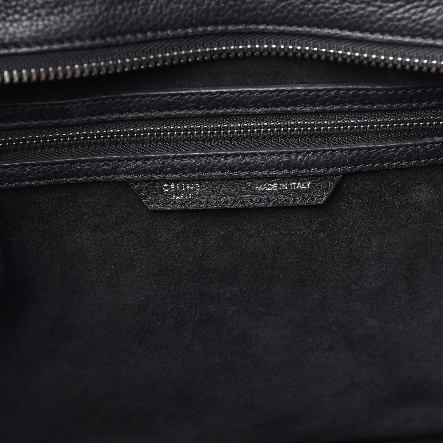 Drummed Calfskin Mini Luggage Black