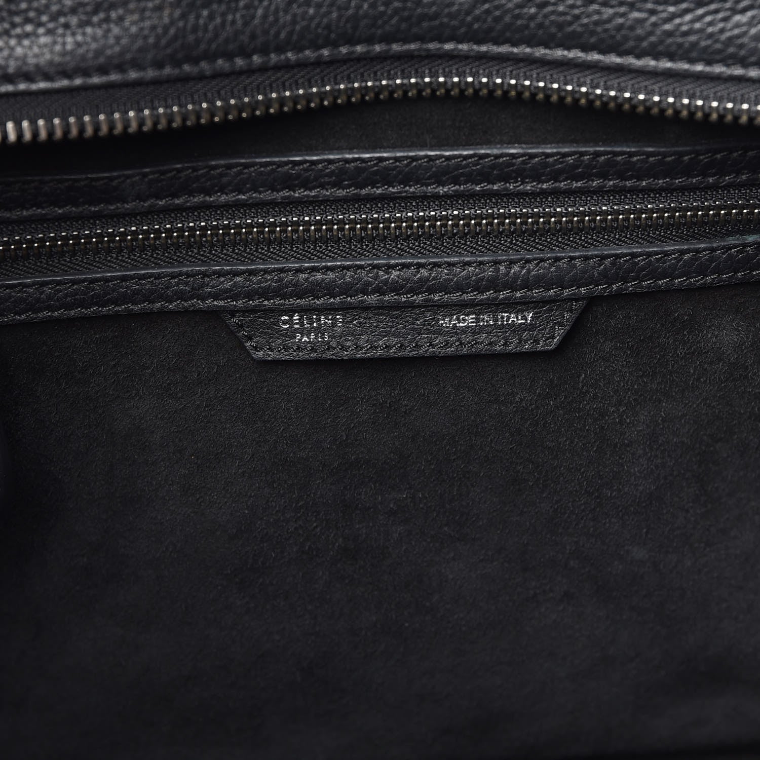 Celine Drummed Calfskin Mini Luggage Black 7 of 20