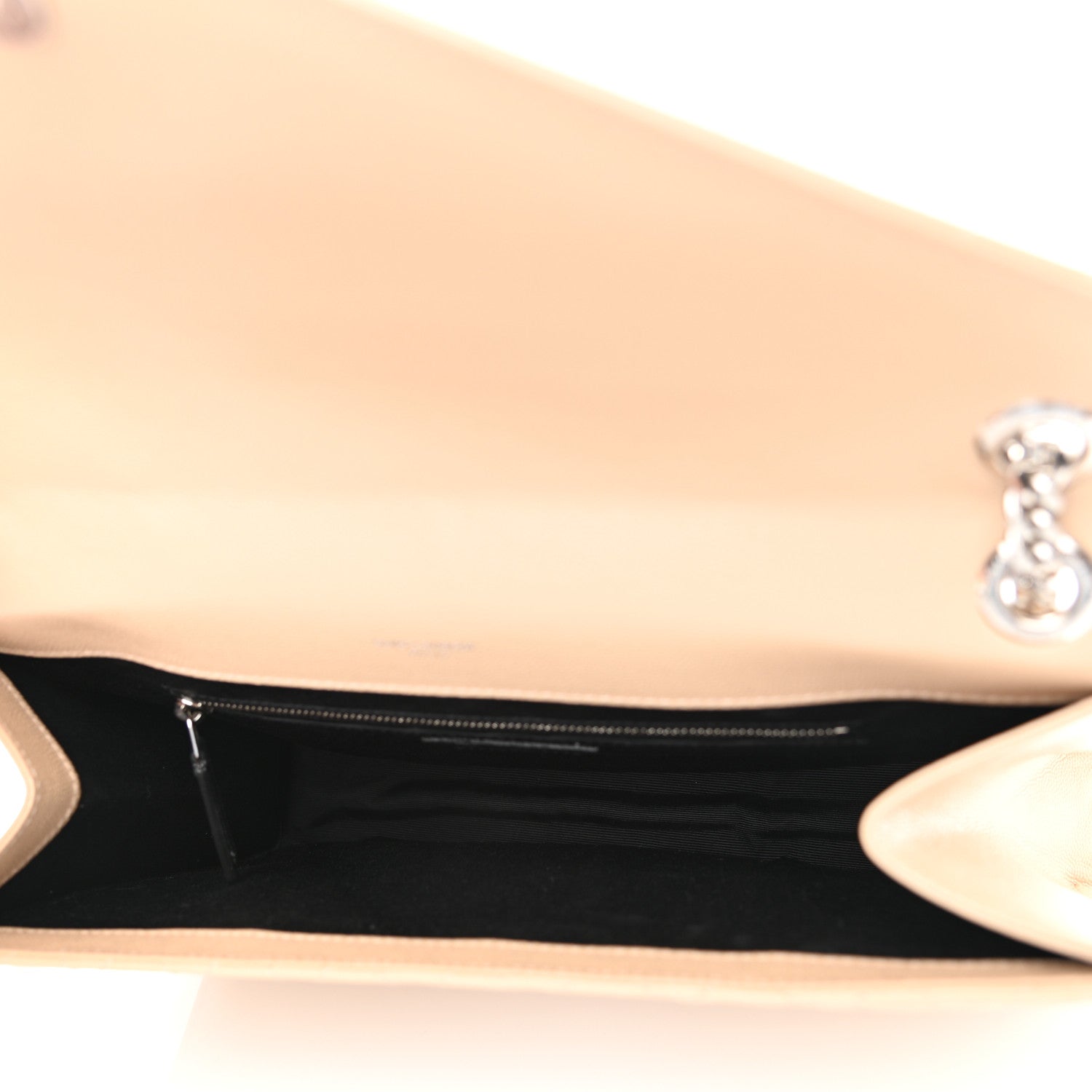 Saint Laurent Grain De Poudre Matelasse Chevron Large Monogram Satchel Nude Powder 5 of 11