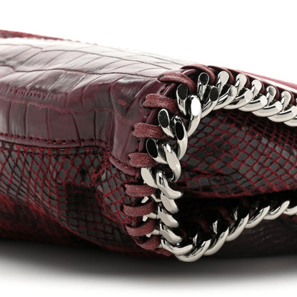 Stella McCartney Eco Python Croc Small Falabella Fold Over Tote Red 7 of 8