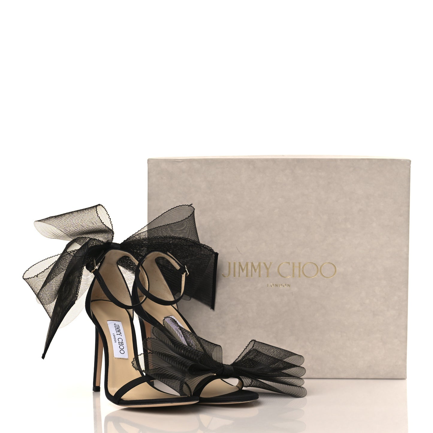 Grosgrain Aveline Bow 100 Sandals 39 Black