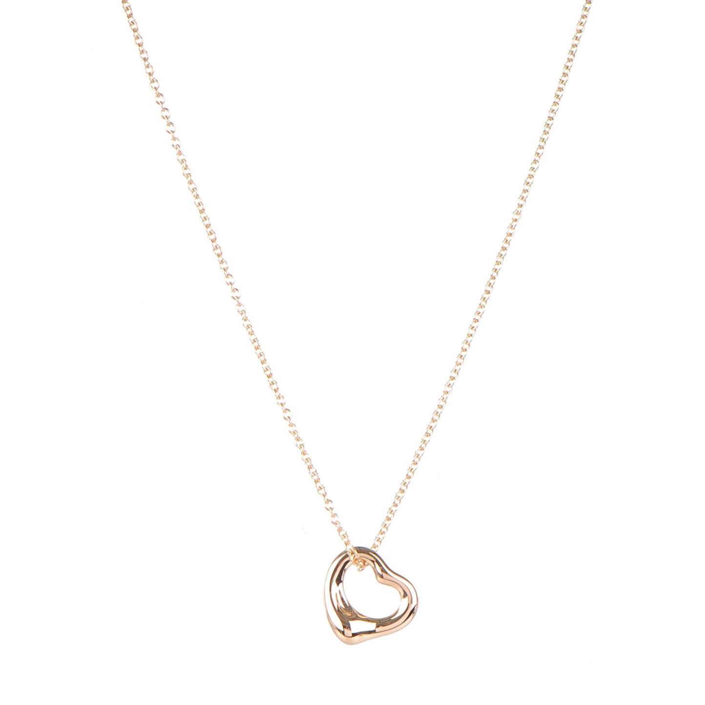 18K Rose Gold Elsa Peretti Open Heart Necklace