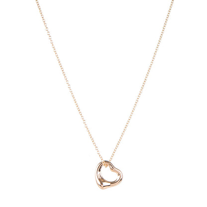 Tiffany 18K Rose Gold Elsa Peretti Open Heart Necklace 1 of 9