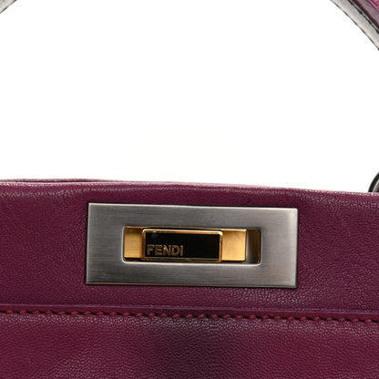 Fendi Goatskin Zucca Medium Peekaboo Iconic Satchel Ciclamino Tobacco Moro 12 of 12