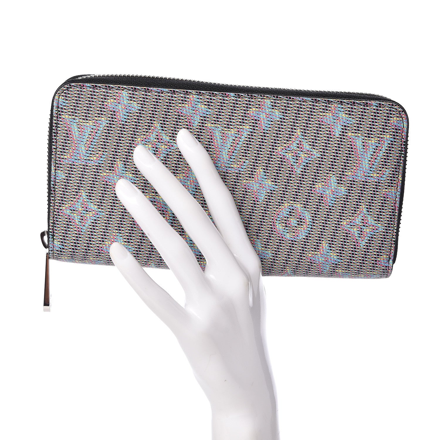 Louis Vuitton Calfskin Monogram LV Pop Zippy Wallet Blue 2 of 8