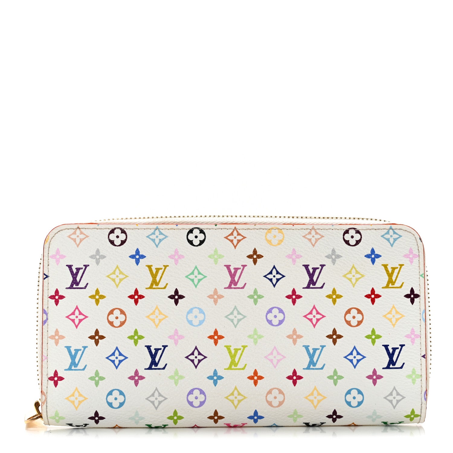Louis Vuitton Monogram Multicolor Zippy Wallet White Litchi 1 of 12