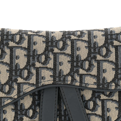 Christian Dior Oblique Mini Saddle Bag Blue 8 of 10
